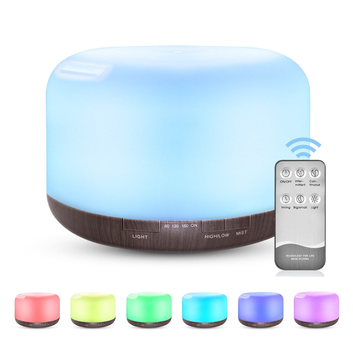 Color Changing Essential Oil Aromatherapy Diffuser With Remote - Bauer USAColor Changing Essential Oil Aromatherapy Diffuser With RemoteDC - THE CEO