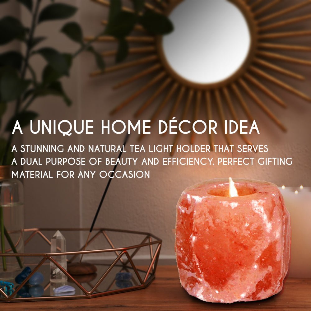 Himalayan Pink Salt Tea Light Holder by Pride of India – Salt Candle Holder – Room Décor Item – Great for Creating an Ambiance – Ideal for Home & Spa Uses – Natural Shape - Bauer USAHimalayan Pink Salt Tea Light Holder by Pride of India – Salt Candle Holder – Room Décor Item – Great for Creating an Ambiance – Ideal for Home & Spa Uses – Natural ShapeDC - Pride India Brands