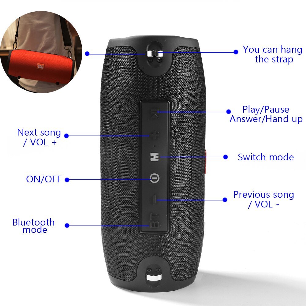 Large Waterproof Wireless Portable Bluetooth Speaker With Strap - Bauer USALarge Waterproof Wireless Portable Bluetooth Speaker With StrapDC - THE CEO