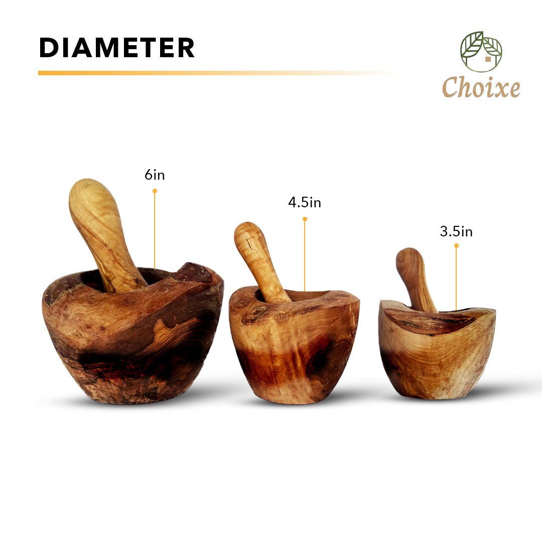 Olive Wood Rustic Mortar and Pestle - Bauer USAOlive Wood Rustic Mortar and PestleDC - Choixe
