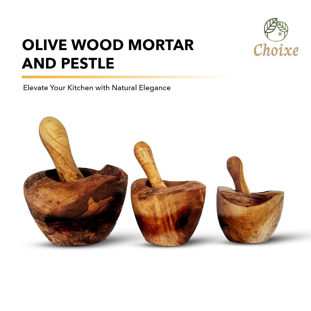 Olive Wood Rustic Mortar and Pestle - Bauer USAOlive Wood Rustic Mortar and PestleDC - Choixe
