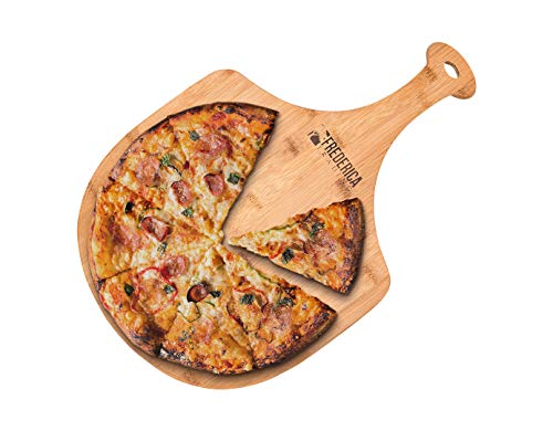 Premium Natural Bamboo Pizza Peel Paddle and Cutting Board (For Pizza, Fruit, Vegetables, Cheese) - Bauer USAPremium Natural Bamboo Pizza Peel Paddle and Cutting Board (For Pizza, Fruit, Vegetables, Cheese)DC - FREDERICA TRADING